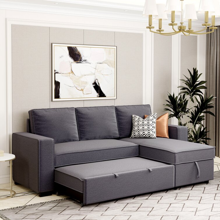 Latitude Run® Sleeper Sectional Storage Sofa Bed Wayfair